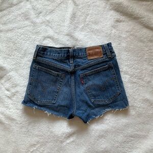 Levi’s White Cone Oak Denim Jean Shorts